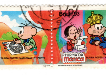 Em 1993, a Turma da Mônica apareceu em selos lançados na comemoração dos 150 anos do "olho-de-boi", primeiro selo lançado no Brasil