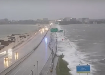 O Idalia chegou Pa Flórida como furacão e agora avança na condição de tempestade. Foto: Reprodução