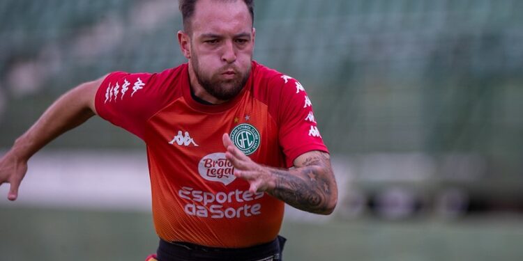 Atacante Bruno José é esperança de gols para o Guarani no duelo contra o Novorizontino. Foto: Thomaz Marostegan/Guarani FC