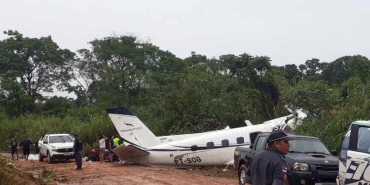 Avião caiu durante procedimento de pouso Foto: Portal Remador