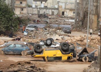 A enchente devastou partes da cidade de Darna. Foto: Unicef/Abdulsalam Alturki