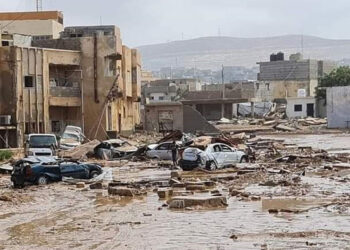 Inundações catastróficas rompem barragens e destroem edifícios e casas na Líbia. Foto: Unicef