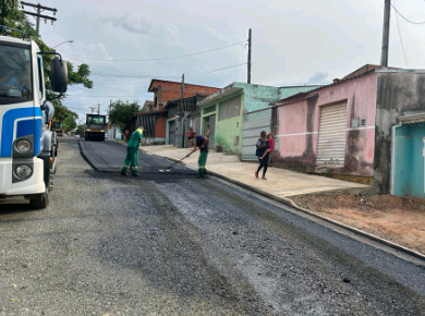 Núcleo Residencial Novo Sol recebe serviços de pavimentação e drenagem
