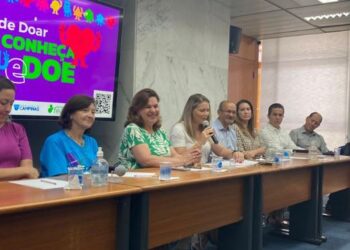 Autoridades da Prefeitura, Feac e instituições parceiras no lançamento do Dia de Doar - Foto: Pedro Basso/Hora Campinas