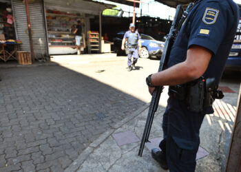 Um efetivo de 66 guardas municipais faz o patrulhamento a pé no Centro de Campinas. Foto: Carlos Bassan/PMC