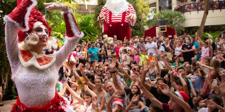 Chegada do Papai Noel no Galleria em 2022. Foto: Divulgação