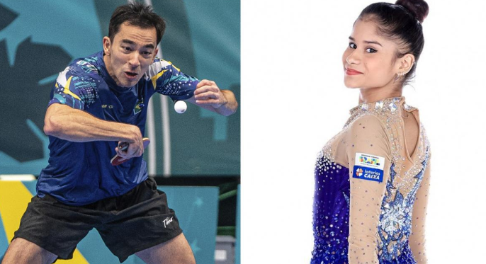 Hugo Calderano e Nicole Pircio serão os porta-bandeiras do Brasil na cerimônia de encerramento