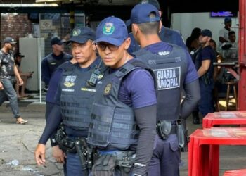 A ação mobiliza um efetivo de 66 guardas municipais na área central, com patrulhamento a pé e com viaturas Foto: Divulgação