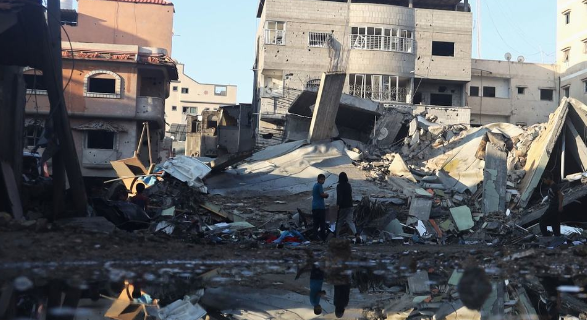 Os ataques aéreos à cidade de Rafah, no sul da Faixa de Gaza, causaram danos generalizados - Foto: Unicef/Eyad El Baba
