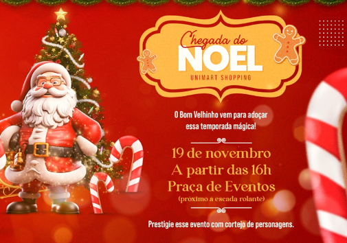 Unimart Shopping prepara evento para chegada do Papai Noel
