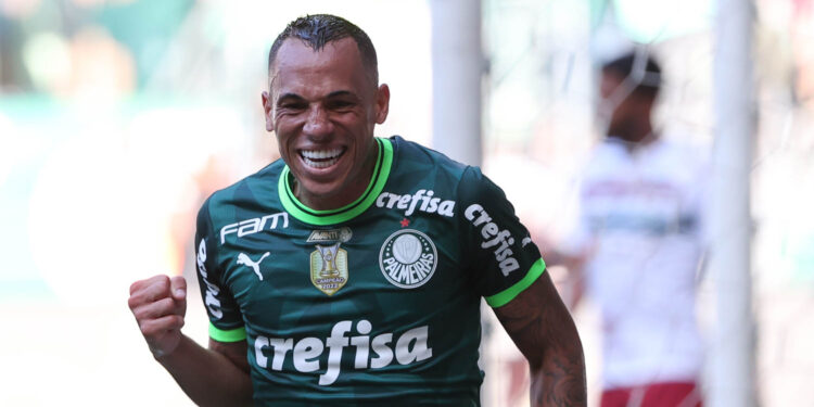 Breno Lopes marcou o gol da vitória do Palmeiras Foto: Cesar Greco/Palmeiras