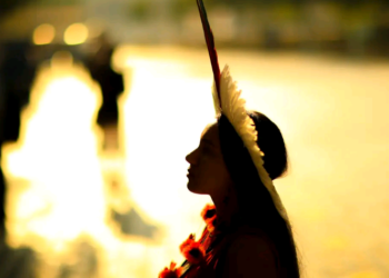 COP28: povos indígenas fizeram uma marcha para entrada conjunta na conferência mundial do clima. Foto: Estevam Rafael/Audiovisual/PR