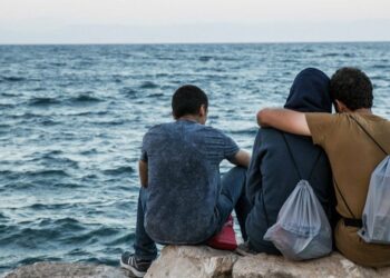 Migrantes em Lesbos, Grécia, um dos pontos procurados pelos refugiados. Foto: OIM/Amanda Nero