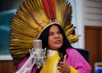 A ministra dos Povos Indígenas, Sônia Guajajara: articulação do movimento indígena. Foto: Rafa Neddermeyer/Agência Brasil