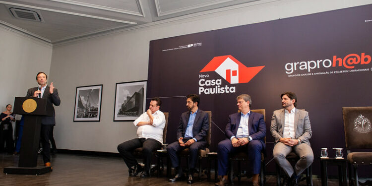Lançamento da 4ª etapa do programa habitacional Casa Paulista, em São Paulo. Foto: Divulgação