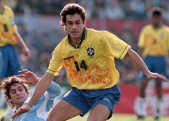 Em 1995, André Cruz foi um dos titulares da defesa brasileira na disputa da Copa América de 1995, sob o comando de Zagallo. Foto: Reprodução