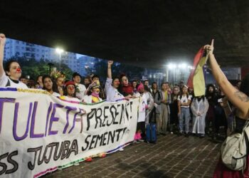 Ato no Masp em homenagem a Julieta Hernández e contra o feminicídio. Foto: Rovena Rosa/Agência Brasil