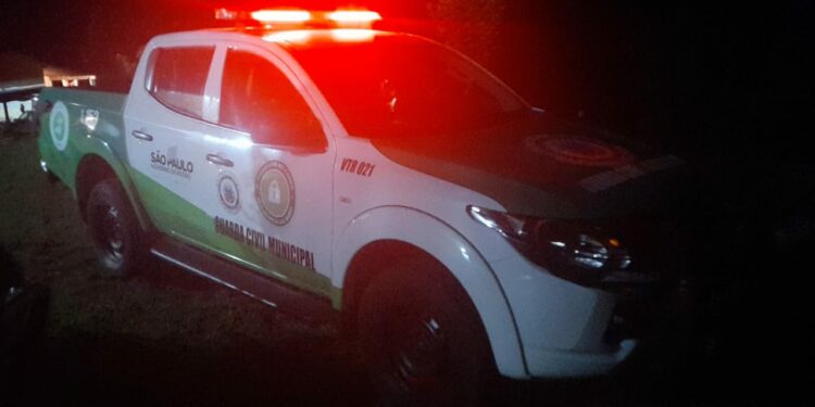 Guarda Municipal foi acionada por volta das 21h30 para a ocorrência no bairro Palmeirinha Foto: GM