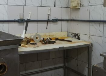 Carnes encontradas em fábrica clandestina serão levadas para aterro - Fotos: SIM-POA/Divulgação