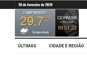 Hora Campinas faz parceria com Cepagri e passa a exibir relógio e temperatura em tempo real
