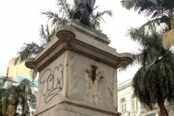 Monumento-túmulo do maestro campineiro Carlos Gomes é alvo frequente de vandalismo. Foto: Divulgação