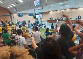 Sessão na Câmara desta quarta-feira (6) reunião apoiadores e opositores do ex-presidente. Fotos: Leandro Ferreira/Hora Campinas