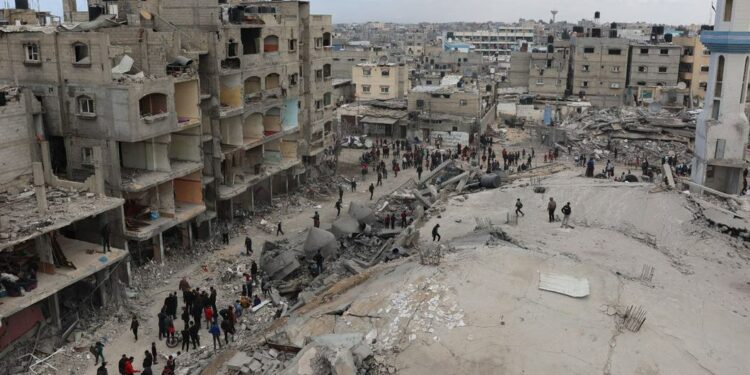 O bairro de Al-Shaboura, em Rafah, está em ruínas. Foto: UN News/Ziad Taleb