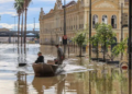 Centro histórico de Porto Alegre (RS) ainda alagado devido às  fortes chuvas do último período - Foto: Rafa Neddermeyer/Agência Brasil