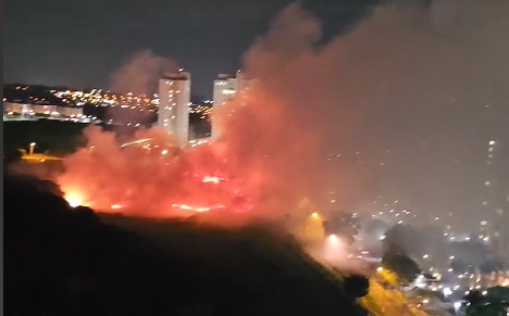 Incêndio de grandes proporções ameaça área de proteção no Parque Prado; veja imagens