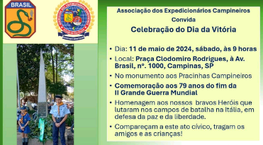 Evento neste sábado comemora 79 anos do fim da 2ª Grande Guerra Mundial