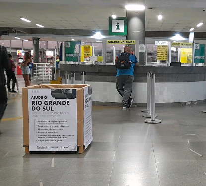 Ponto de arrecadação já está instalado em frente ao balcão de informações - Foto: Divulgação