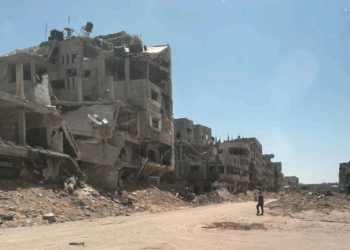 Um bairro inteiro destruído em Gaza: pessoas podem estar soterradas - Foto: Ocha/Olga  Cherevko