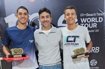 Campineiro de 15 anos faz história no beach tennis em torneio no Juventus