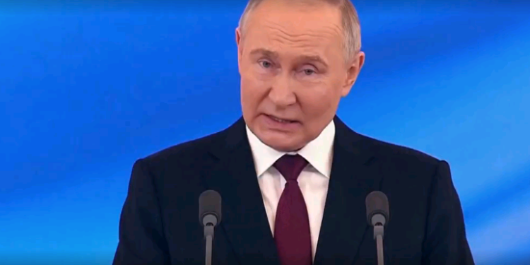 Putin, 71 anos, classificou como sagrado o dever de liderar a Rússia - Foto: Reprodução TV