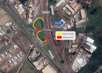 Obras interditam trevo da Rodovia Prof. Zeferino Vaz a partir deste sábado