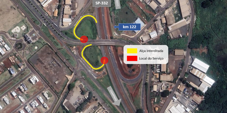 Obras interditam trevo da Rodovia Prof. Zeferino Vaz a partir deste sábado