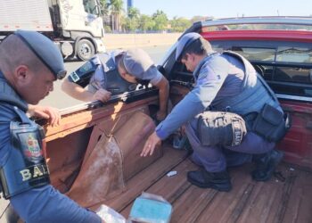 Mulher é presa com 25 kg de crack escondidos em caçamba de carro