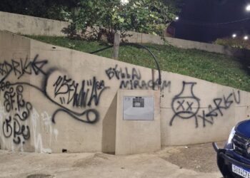 Guarda Municipal detém casal por pichação no centro da cidade