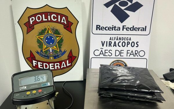 Mulher de 23 anos é presa com 3,6kg de cocaína em Viracopos