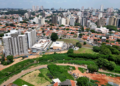 Vista aérea do local onde ficará localizado o novo piscinão na região da avenida Princesa d'Oeste - Foto: Carlos Bassan/Divulgação PMC