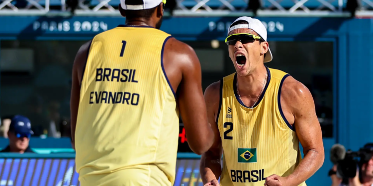 Evandro e Arthur perdem nas quartas para a dupla nº 1 do mundo