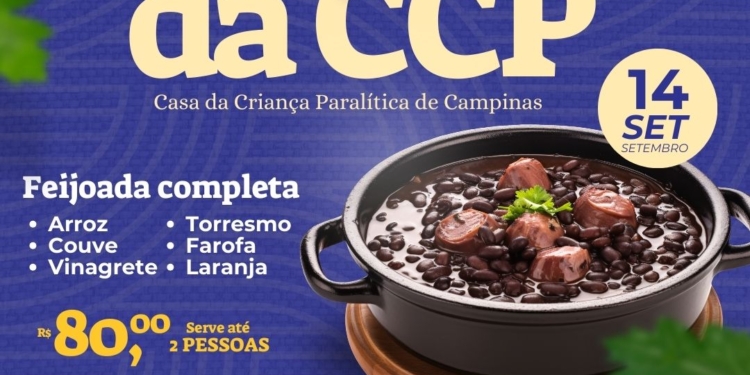 Nova edição da feijoada da Casa da Criança Paralítica será neste sábado