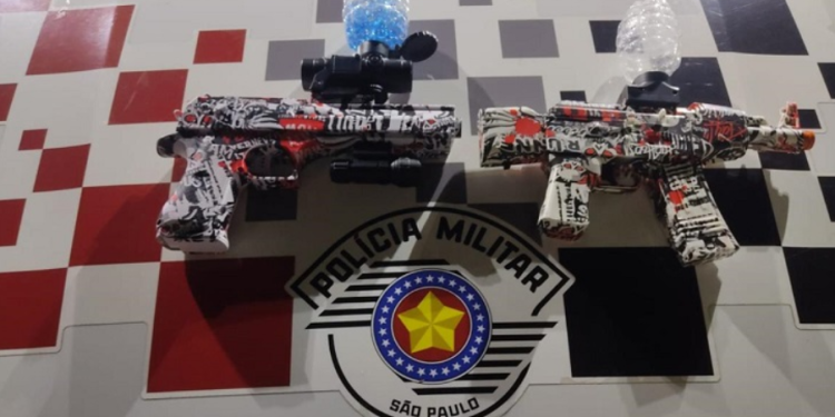 Brincadeira perigosa: PM alerta para uso de armas de bola de gel