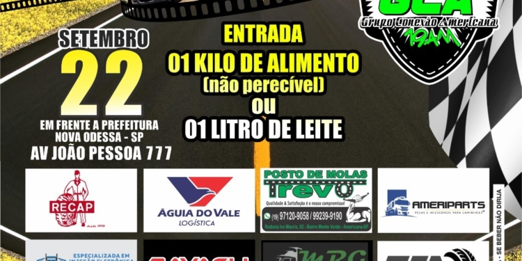 8º Encontro de Caminhoneiros movimenta Nova Odessa neste domingo