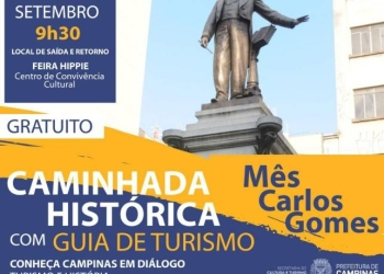 Caminhada Histórica celebra mês de Carlos Gomes no Centro
