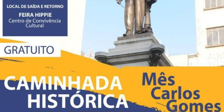 Caminhada Histórica celebra mês de Carlos Gomes no Centro