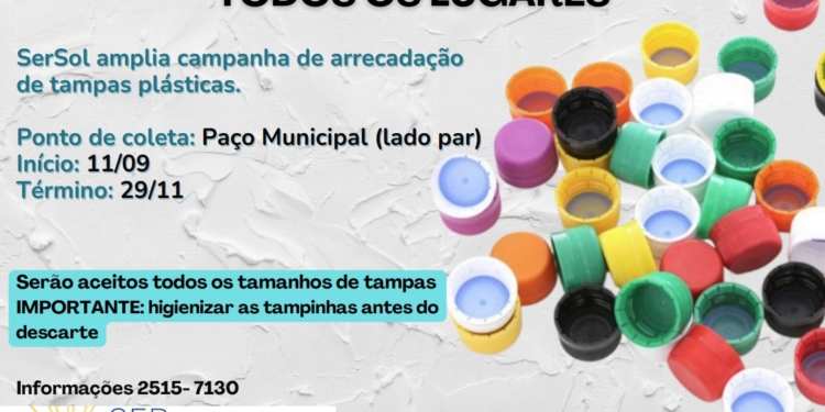 Programa SerSol arrecada tampinhas para o Centro Cultural Louis Braille