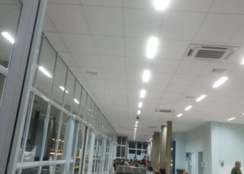 Hospital Mário Gatti finaliza reparos no teto do PS após chuva da última sexta