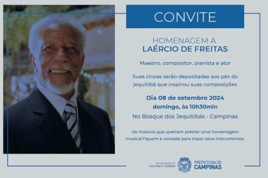 Músico Laércio de Freitas recebe homenagem no Bosque dos Jequitibás