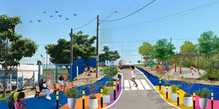 ‘Caminhos do Brincar’ transformará entorno de escola no Satélite Íris